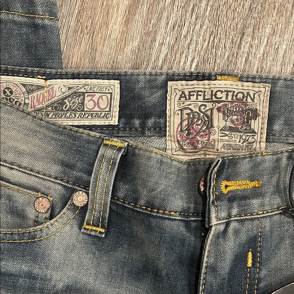 Affliction Dark Wash Skinny Jeans - Picture 10 of 11